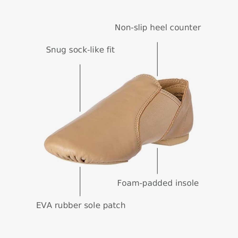 CAPEZIO Unisex Child E Series EJ2C Slip on Jazz Shoes